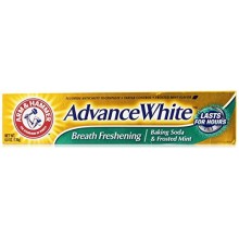 Arm &amp; Hammer Advance Blanc Breath Freshening, Frosted Mint, 6 Oz (Pack de 2)