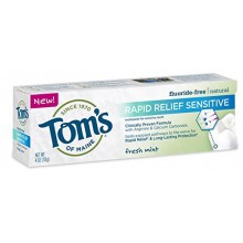 Rápido Alivio de Maine de Tom Sensitive Pasta de dientes natural Multi paquete, menta fresca, 2 Contador