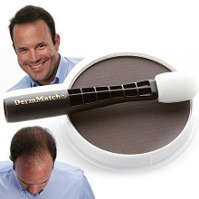 DermMatch: Thickest Hair On Earth. Natural Hair Loss Concealer For Men & Women (Dark Brown)