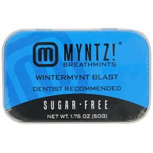 Myntz Wintermynt explosiva Breathmints, Sin Azúcar Contenedores 1.75 onzas (paquete de 12)