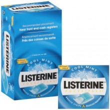 Listerine Pocket Paks Oral Care Breath Strips (Cool Mint), Kills Germs for Fresh Breath - 12 Packs (24 strips per pack)
