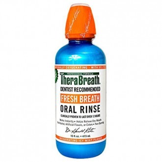 Therabreath dentista recomendado Fresh Breath Enjuague Bucal (helado de menta, Paquete de 1)