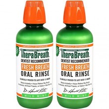 TheraBreath Dentiste Recommandé Fresh Breath Rinçage Oral - Mild Mint Flavor, 16 Ounce (Pack de 2)