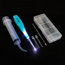Airgoesin ™ con luz de eliminación de cerumen o removedor de la herramienta de piedra de amígdalas, azul, 3 extremidades, Tonsil