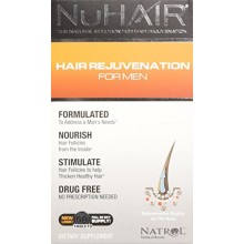 NuHair repousse des cheveux comprimés, pour les hommes, 60-Count Box