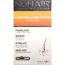 NuHair nuevo crecimiento del pelo tabletas, Hombres, 60-Count Box