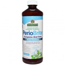 La respuesta de la naturaleza PerioBrite sin alcohol enjuague bucal, Cool Mint, Onza 16-Fluid