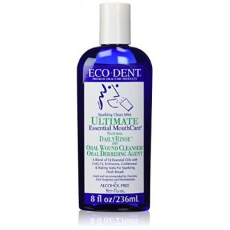 Eco- Dent Daily Rinse ultime Essential soins Mouth, Sparkling Clean Mint, 8 fl oz (237 ml) (pack de 2)