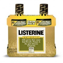 Listerine Antiseptique Mouth Wash Original Flavor Bouteille, 1,5 L, 2 pièces