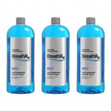 BreathRx anti-bacteriana Enjuague Bucal, 3 Botella Economía Pack (Cada botella es de 33 oz) de