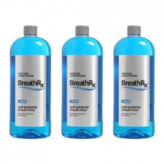 BreathRx Anti-bactérien Mouth Rinse, 3 Bouteille Economy Pack (Chaque bouteille est de 33 onces)