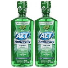 ACT alcool anticavité gratuit Fluoride Rinse, Mint - 18 oz - 2 pk