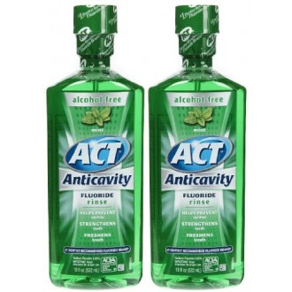 ACT alcool anticavité gratuit Fluoride Rinse, Mint - 18 oz - 2 pk