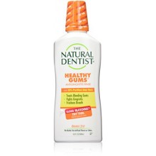 The Natural Dentist Healthy Gums Antigingivitis Rinse in Orange Zest flavor. The no-mint treatment for bleeding gums.