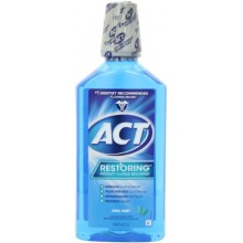 ACT Restaurer Mouthwash, Cool Splash Mint, 33.8-Ounce Bottle