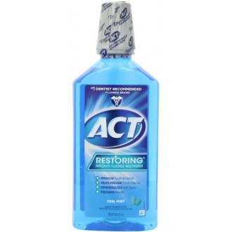ACT Restaurer Mouthwash, Cool Splash Mint, 33.8-Ounce Bottle