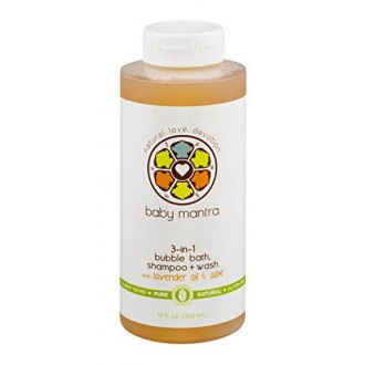 Baby Mantra 3-in-1 Bubble Bath, Shampoo + Wash with Lavender Oil & Aloe