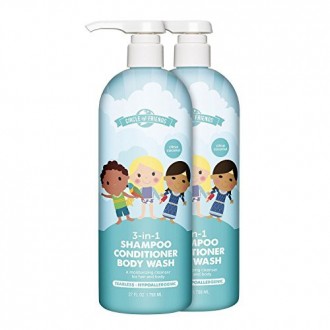 Cercle des Amis 3-in-1 Shampoo, Conditioner &amp; Bodywash (27 onces liquides, 2 pk)