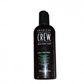 American Crew 3-in-1 Tea Tree Shampoo, Conditioner, and Body Wash 3.3 Ounces