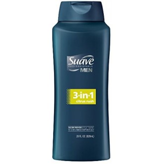 Suave Men 3-in-1 Hair & Body Wash Citrus Rush 28 oz (Pack of 3)