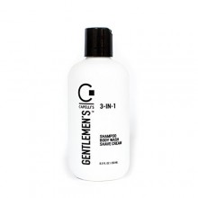 Capelli's Gentlemen's 3-IN-1 Shampoo/Body Wash/Shave Cream Rich Lather for All Hair Types, 8.5 FL OZ