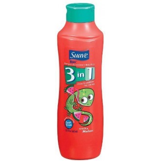 Suave Kids 3-en-1 champú, acondicionador y gel de baño, Wacky Melón-22.5, Oz. Regalo, bebé, recién nacido, niño