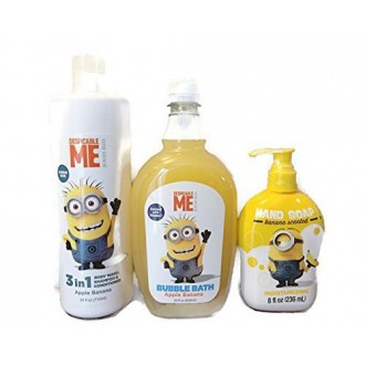 Despicable Me Minion Bath Bundle - 3 Items: 3 in 1 Body Wash/shampoo/conditioner, Bubble Bath, Hand Soap