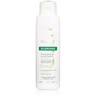 Klorane Shampooing sec avec lait d'avoine - Non-Aerosol - Tous les types de cheveux, 1,7 oz