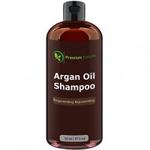 Argan Oil Daily Shampoo 16 oz, All Organic, Rejuvenates Heat Damaged Hair, Nourishes & Prevents Breakage, Sulfate Free,