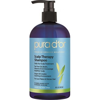 Pura D'or, Scalp Therapy Shampoo, 16 Oz 