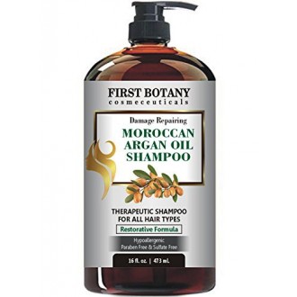 Huile d'Argan marocaine Shampooing Formule réparatrice 16 fl. oz Doux &amp; Sulfate gratuit pour tous les types de cheveux. Nett