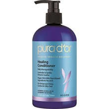 PURA D'OR Lavender & Vanilla Premium Organic Argan Oil Healing Conditioner, 16 Fluid Ounce