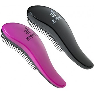 Art Naturals démêlant Hair Brush Set (rose et noir)