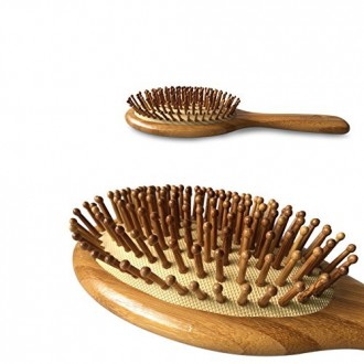 Natural Bamboo démêlant Brosse à cheveux pour tous les types de cheveux, Anti-statique des cheveux Detangler, améliorer la crois