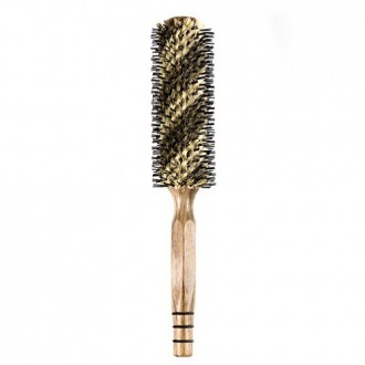 ELFINA Boar Bristle Hair Brush, Round Comb for Curling and Styling, 2 Sizes Available---L