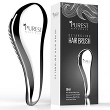 Más puras Naturals Chrome Detangling sistema de cepillo de pelo - Mejor Detangler mojado peine ducha para hombres, mujeres, much
